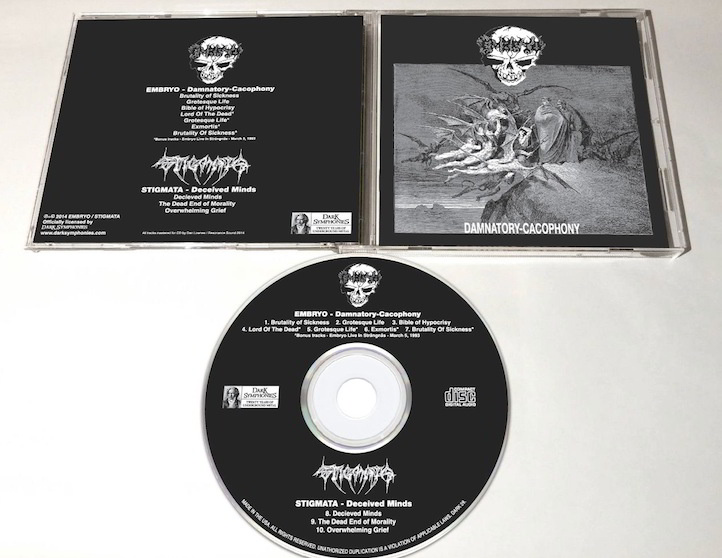 EMBRYO / STIGMATA - Damnatory Cacophony / Deceived Minds CD