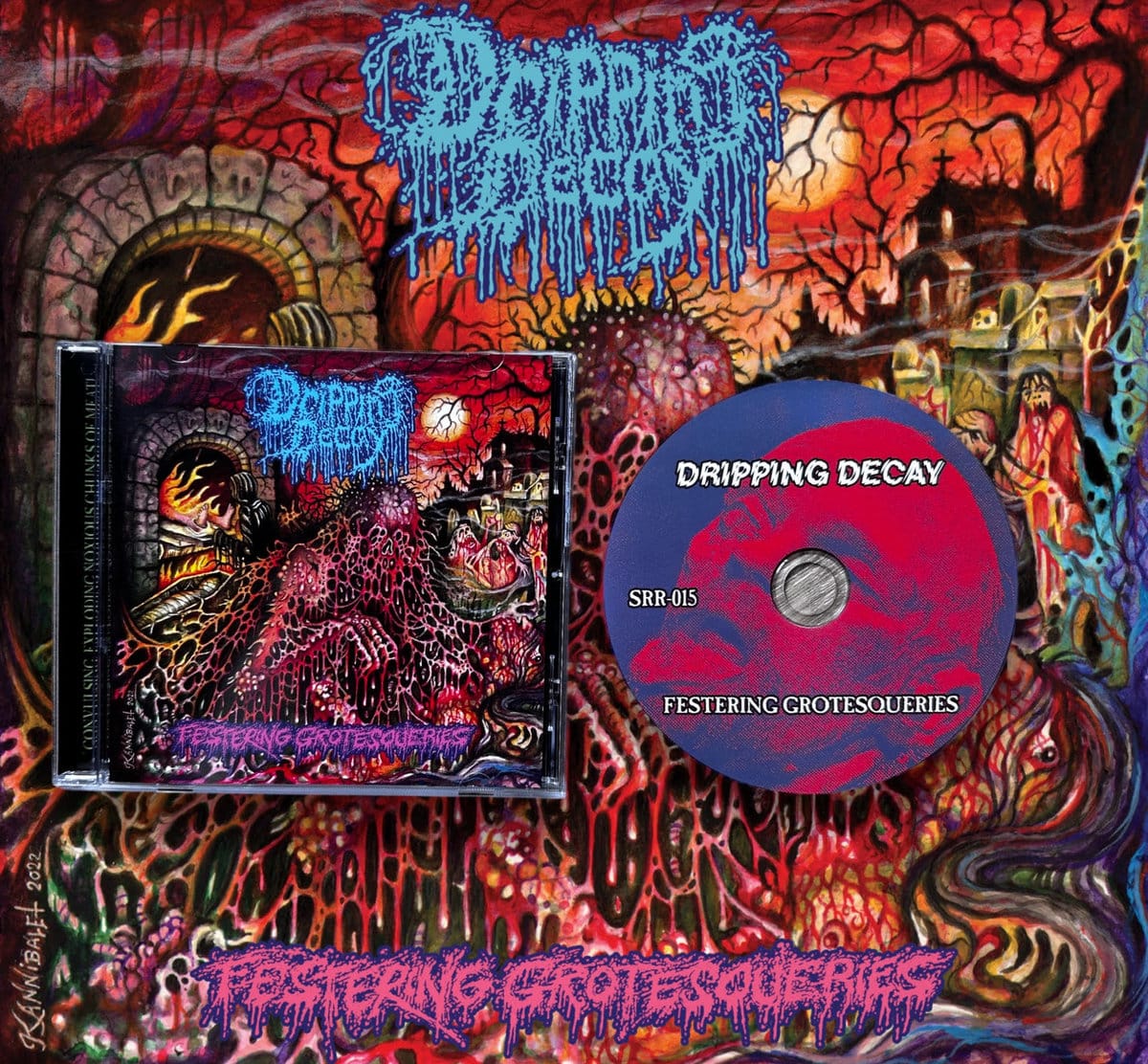 DRIPPING DECAY - Festering Grotesqueries CD - Image 2